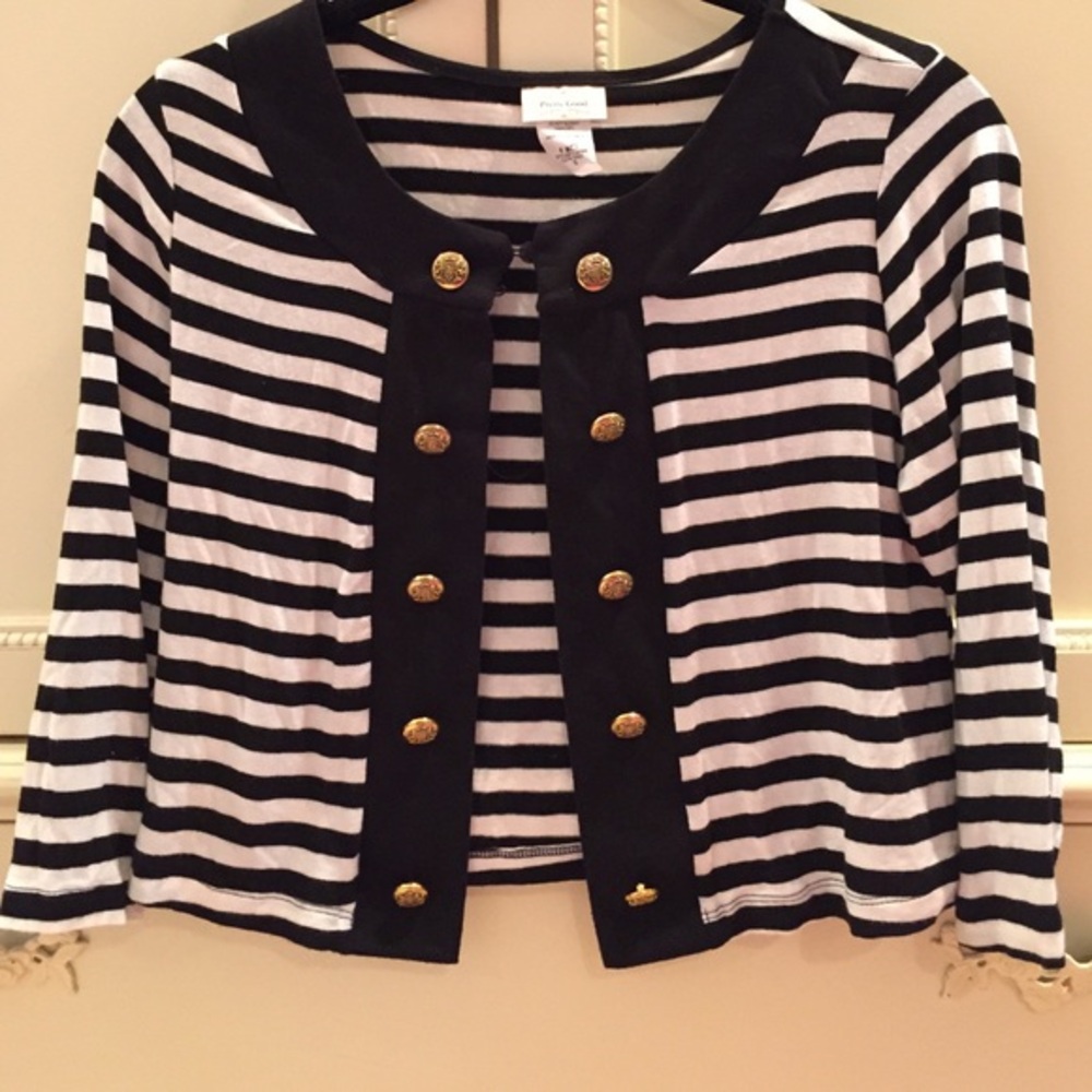 Nautical striped sweater.
